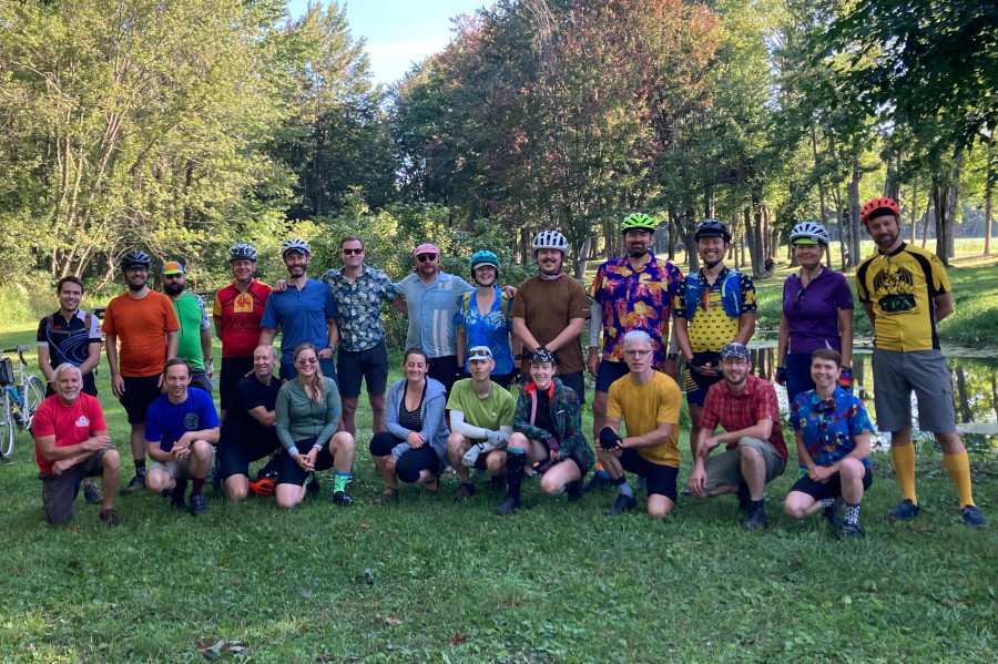 Riders at Trilakes campground in Marshall