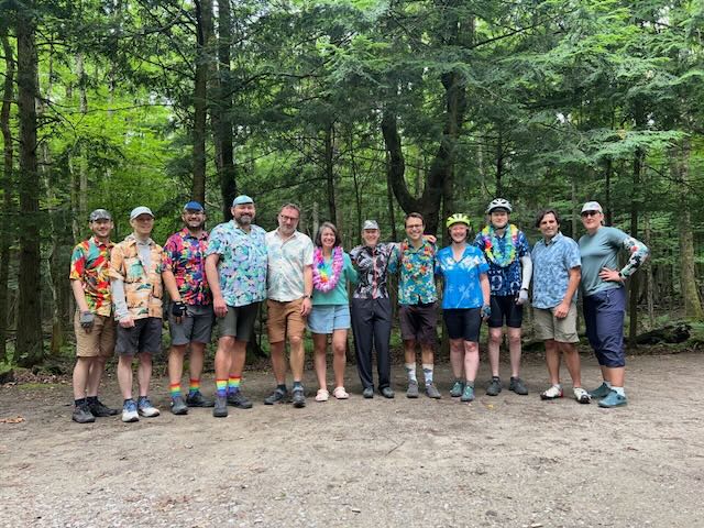 Riders at Trilakes campground in Marshall